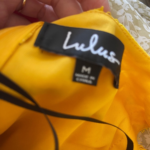 Lulus Yellow Floral Crochet Sundress - Picture 3 of 3